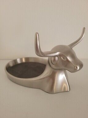 Red Envelope Silver Bull Ring & Jewelry Holder